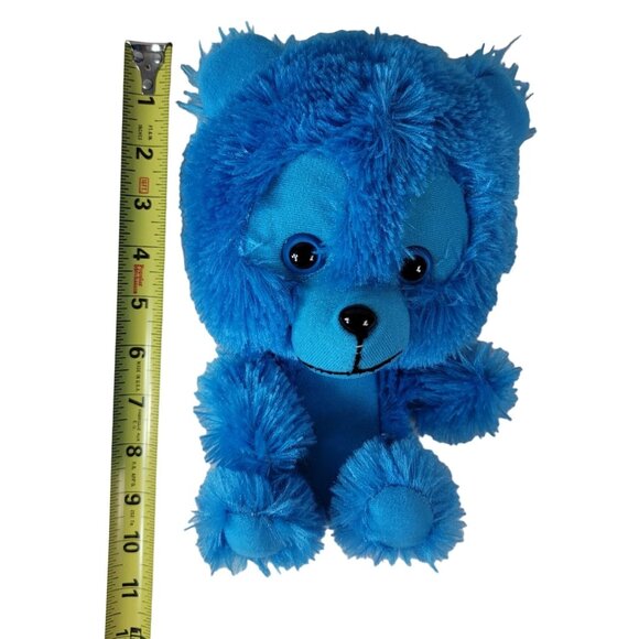 2/$15 Classic Toy Big Head Wolf Bear Plush Blue 10" Fluffy Stuffed Tag Removed - Picture 9 of 9
